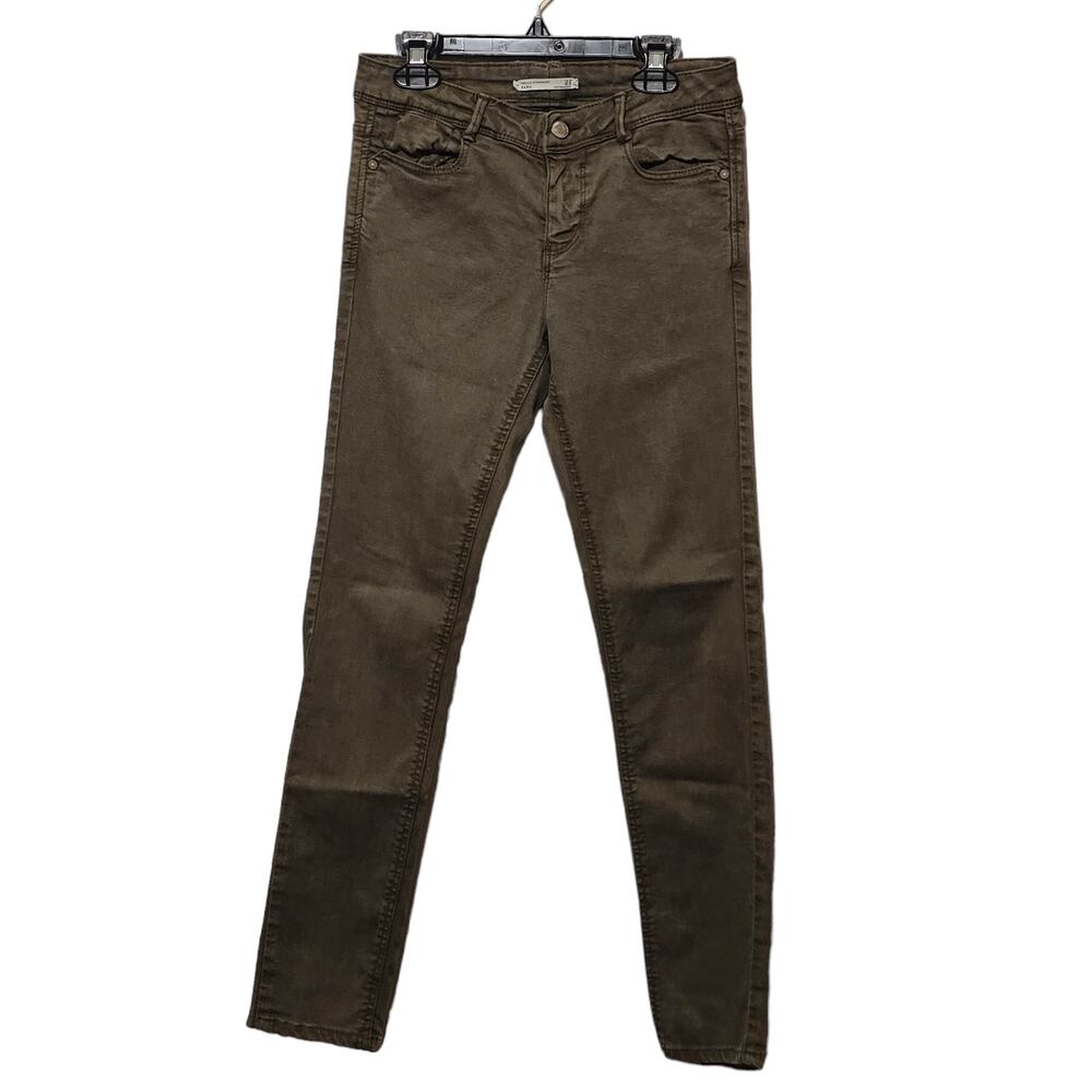 Zara Skinny Jeans Gray/Green‎ Color Size 04